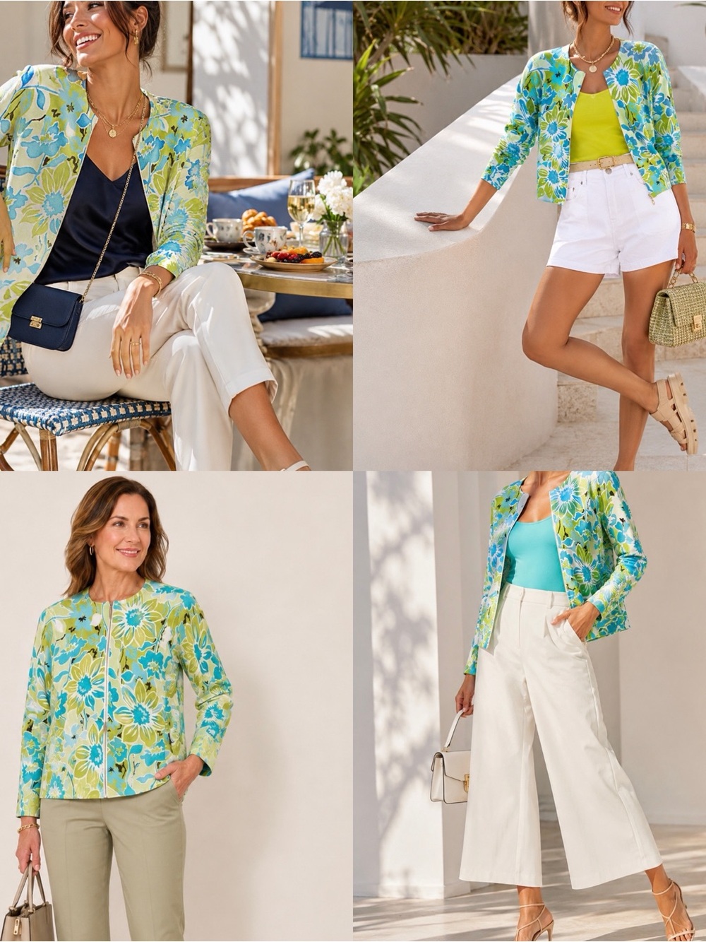 Talbots Fresh and vibrant zip down  cardi